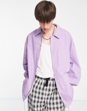 Фиолетовая спортивная куртка оверсайз ASOS DESIGN