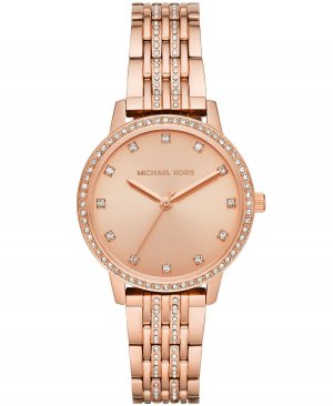 Женские часы Melissa с браслетом из нержавеющей стали цвета розового золота, 35 мм , золотой Michael Kors