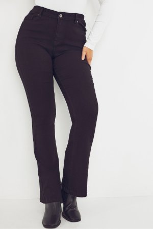 Черные джинсы Kim с расклешенными штанинами, черный Simply Be