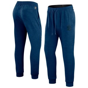 Мужские фирменные спортивные штаны для джоггеров с логотипом Heather Deep Sea Seattle Kraken Authentic Pro Road Fanatics