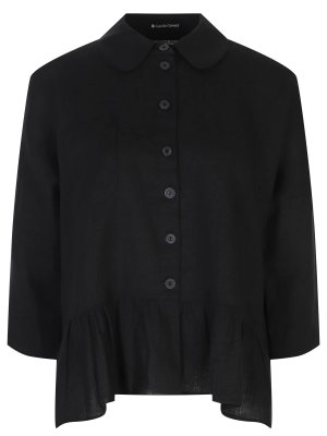 Блуза льняная CAMILLE CASSARD. Цвет: черный