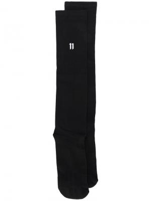 Носки с принтом-логотипом 11 By Boris Bidjan Saberi. Цвет: чёрный