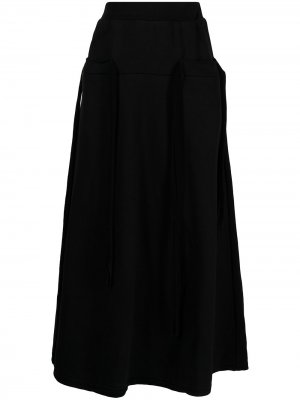 Расклешенная юбка макси Yohji Yamamoto. Цвет: черный