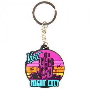 Брелок Cyberpunk 2077: Visit Night City (разноцветный) JINX. Цвет: мультиколор