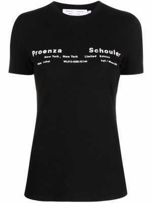 Футболка с логотипом Proenza Schouler White Label. Цвет: черный