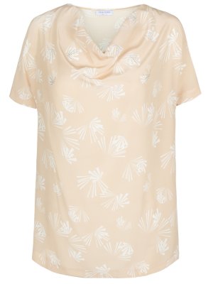 Шелковая блуза с принтом Gran Sasso. Цвет: разноцветный