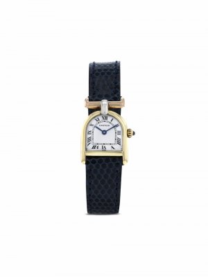 Наручные часы Calandre pre-owned 26 мм 1990-х годов Cartier. Цвет: белый
