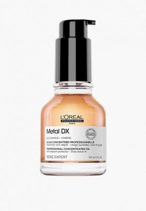 Масло для волос LOreal Professionnel L'Oreal концентрат Metal  Detox (DX), обогащенное Гликоамином, всех типов волос, 50 мл. Цвет: прозрачный