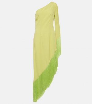 Платье миди aventador с бахромой, зеленый Taller Marmo