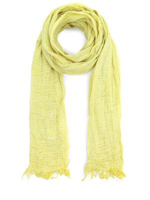 Легкий шарф изо льна 120% Lino. Цвет: желтый