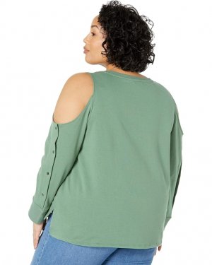 Топ Plus Size Long Sleeve Cold-Shoulder Snap Top Vince Camuto