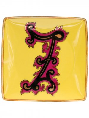 Декоративная тарелка Z Versace. Цвет: желтый