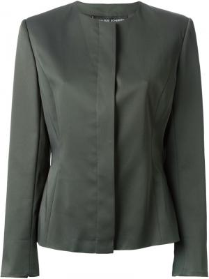 Классический креповый пиджак Jean Louis Scherrer Pre-Owned. Цвет: серый