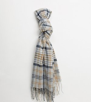 Широкий шарф в клетку стиле унисекс inspired-Коричневый Reclaimed Vintage