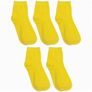 Комплект из 5 пар детских носков (Орудьевский трикотаж) желтые, размер 24 RuSocks. Цвет: желтый