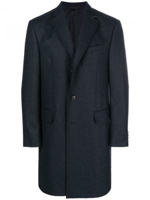 Однобортное пальто Z Zegna. Цвет: синий