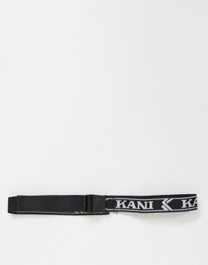 Черный ремень с логотипом колледжа -Черный цвет Karl Kani