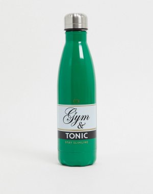 Бутылка для воды с дизайном gym and tonic -Зеленый Menkind