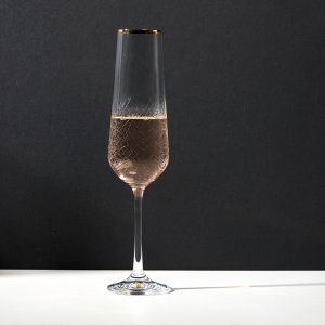 Бокал для шампанского с гравировкой Kasandra Gold CozyHome. Цвет: прозрачный