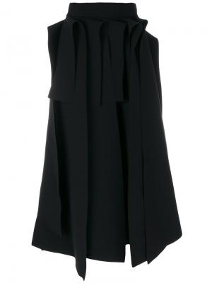 Асимметричная многослойная юбка A.W.A.K.E.. Цвет: чёрный