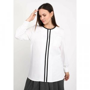 Блуза , повседневный стиль, размер 50, белый EL. Цвет: белый