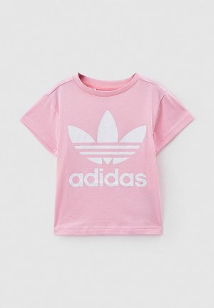 Футболка adidas Originals TREFOIL TEE. Цвет: розовый