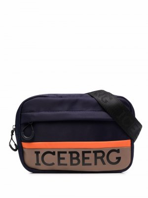 Поясная сумка с логотипом Iceberg. Цвет: синий