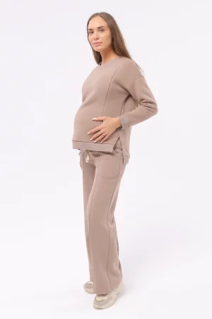 Костюм для беременных женский 0228б коричневый 42 RU Magica bellezza. Цвет: коричневый