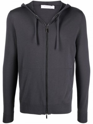 Fine knit zip-front hoodie Liska. Цвет: серый