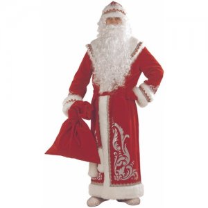 Костюм Деда Мороза, красный с аппликацией (6704) 54-56 Батик. Цвет: красный