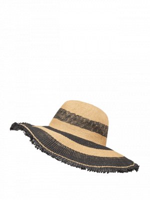 Соломенная шляпа с полосатым узором модель Кендра , бежевый Becksöndergaard