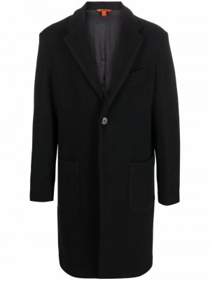 Однобортное пальто строгого кроя Barena. Цвет: черный