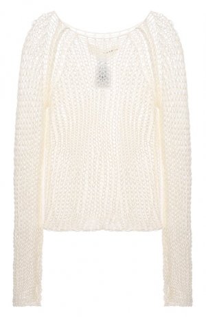Льняной пуловер Isabel Benenato. Цвет: белый