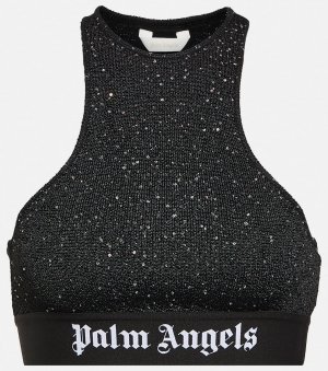 Бюстгальтер с принтом логотипа PALM ANGELS, черный Angels