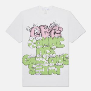 Мужская футболка x KAWS Print 4 Comme des Garcons SHIRT. Цвет: белый
