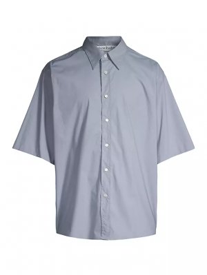 Рубашка из поплина Sandrok с короткими рукавами , синий Acne Studios