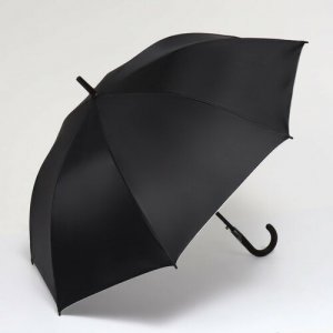 Мини-зонт , полуавтомат, 8 спиц, черный Queen Fair. Цвет: черный