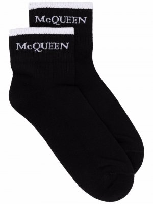 Two-pack ribbed socks Alexander McQueen. Цвет: черный