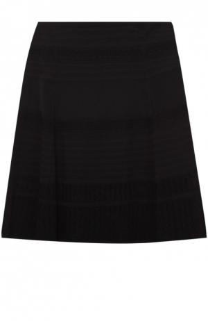 Мини-юбка А-силуэта с кружевной вставкой Diane Von Furstenberg. Цвет: черный