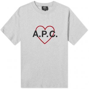 Футболка Billy Heart Logo, серый/черный/красный A.P.C.