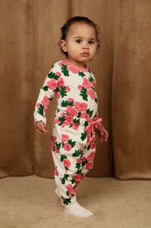 Хлопковый костюм для новорожденных , розовый Mini Rodini