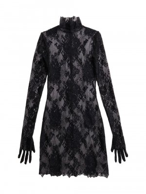 Платье-перчатка с логотипом по всей поверхности , черный Balenciaga