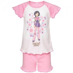 Пижама для девочки лк823п (футболка+шорты) Утенок