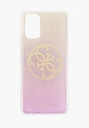 Чехол для телефона Guess Galaxy S20+, 4G Circle Logo PC/TPU Gradient Gold/Pink. Цвет: золотой