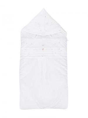 Дутый спальным мешок с вышивкой Baby Dior. Цвет: белый