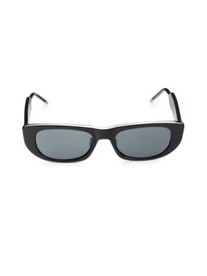Овальные солнцезащитные очки 53MM , черный Thom Browne