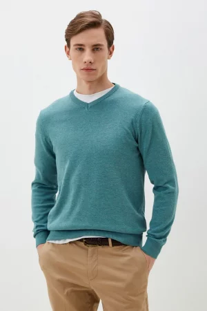 Пуловер мужской B631201 бирюзовый 2XL Baon. Цвет: бирюзовый