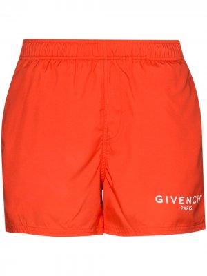 Плавки с логотипом Givenchy. Цвет: оранжевый