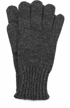 Кашемировые вязаные перчатки Cruciani. Цвет: темно-серый