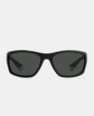 Черные мужские солнцезащитные очки прямоугольной формы с поляризационными линзами , черный Polaroid